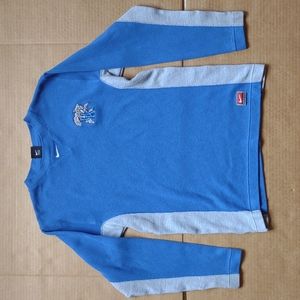 Nike Long Sleeve Blue & Gray Polyester Sweater Big Boy's Size L (16-18)